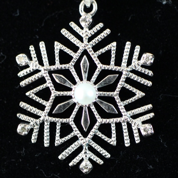 Pearl Moissanite Diamond Pendant Necklace Chain - Picture 1 of 8